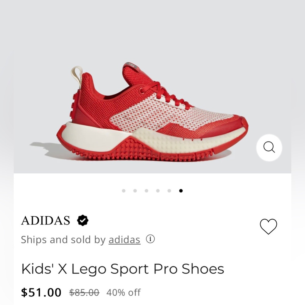 Kids' Adidas X LEGO Sport Pro Shoes - US 6 Big Kid